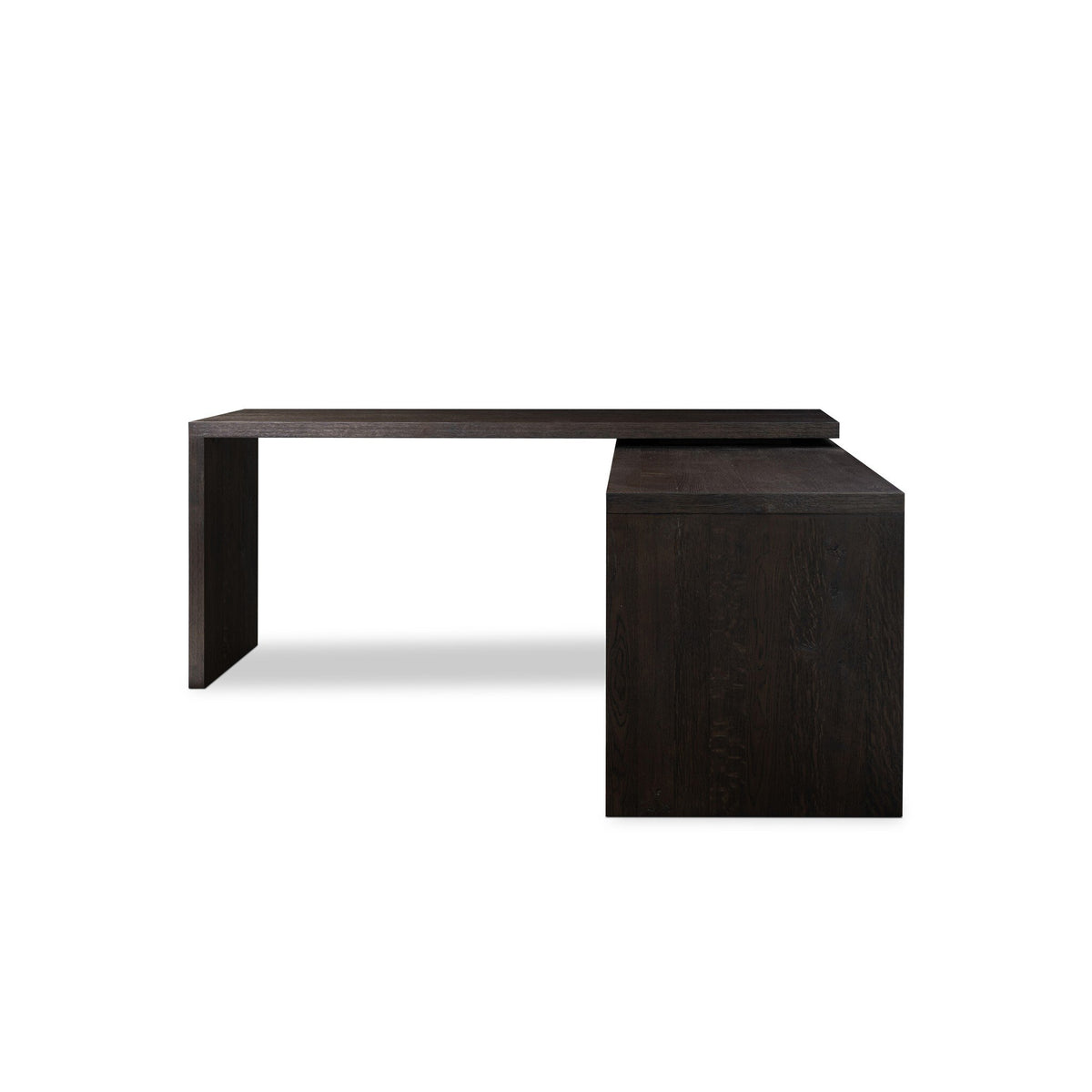 Noah Rotating Desk - Smoked Black Resawn Oak