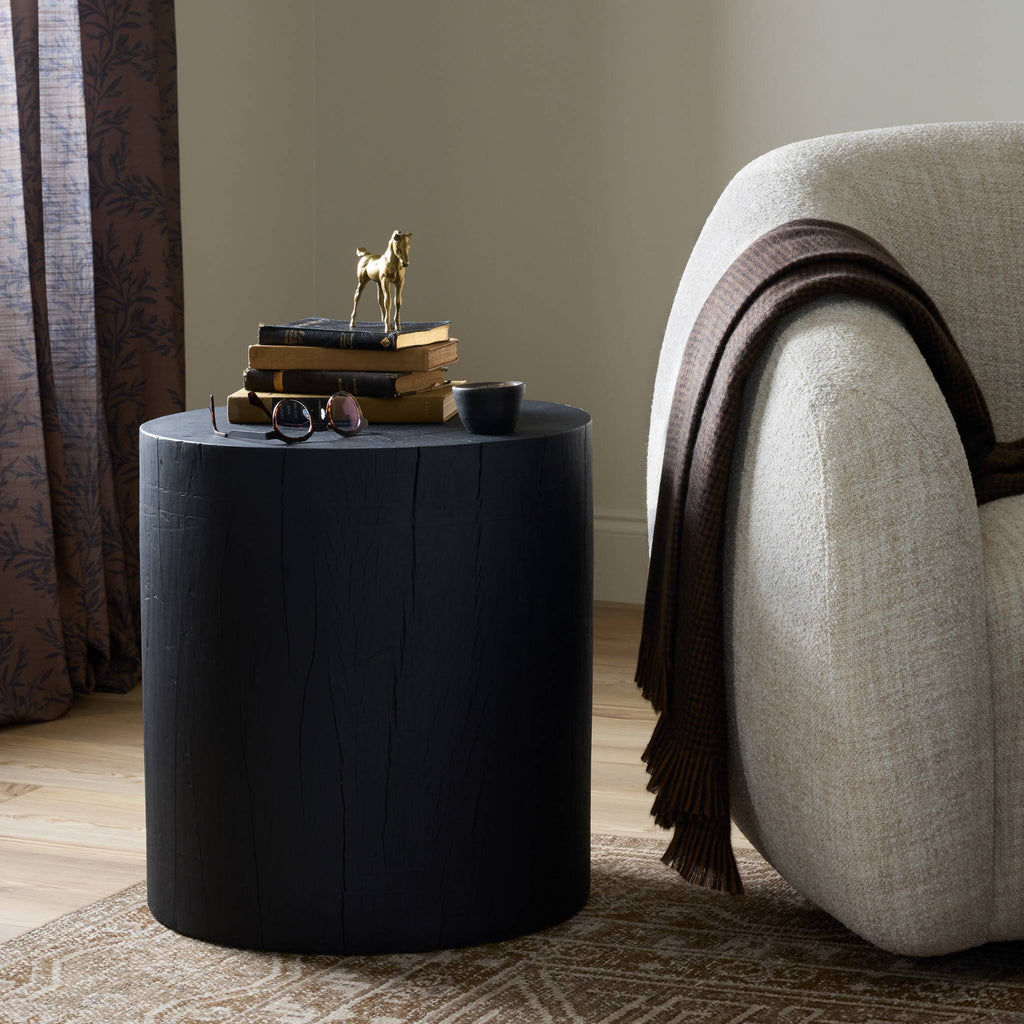 Layo End Table - Black Resin