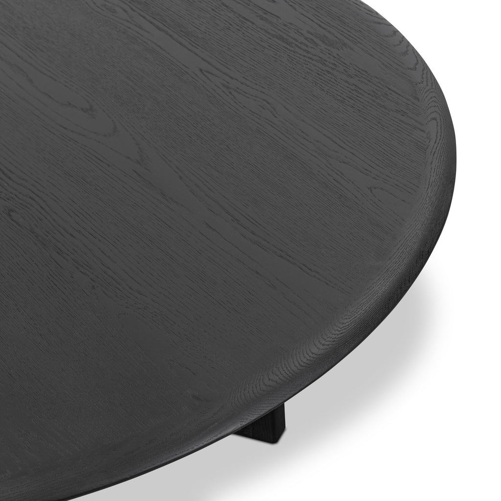 Rosenell Round Coffee Table - Black Oak Veneer