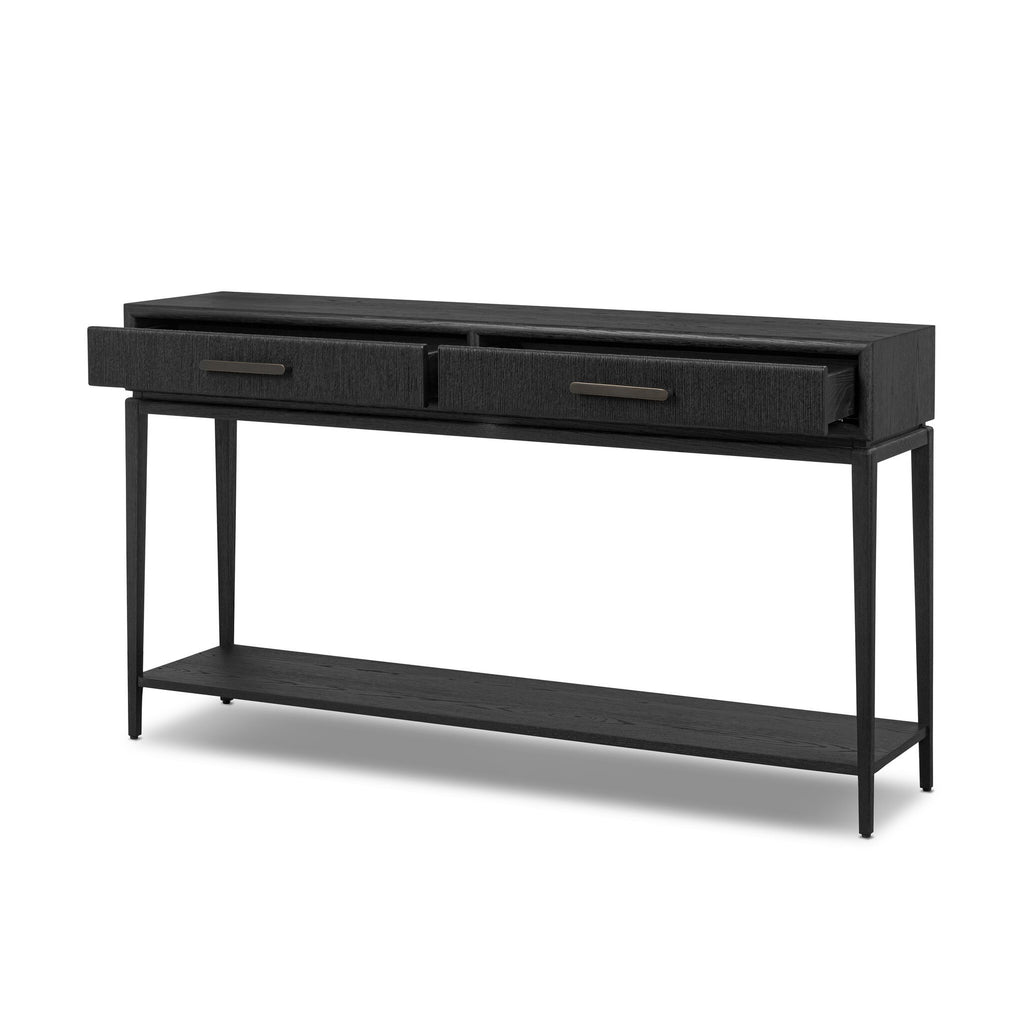 Rosenell Console Table - 60" - Black Oak Solid