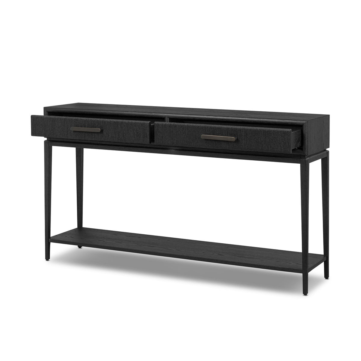 Rosenell Console Table - 60" - Black Oak Solid