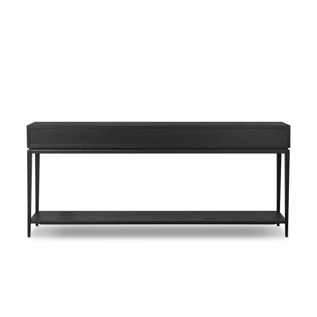 Rosenell Console Table - 78" - Black Oak Solid
