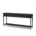 Rosenell Console Table - 78" - Black Oak Solid