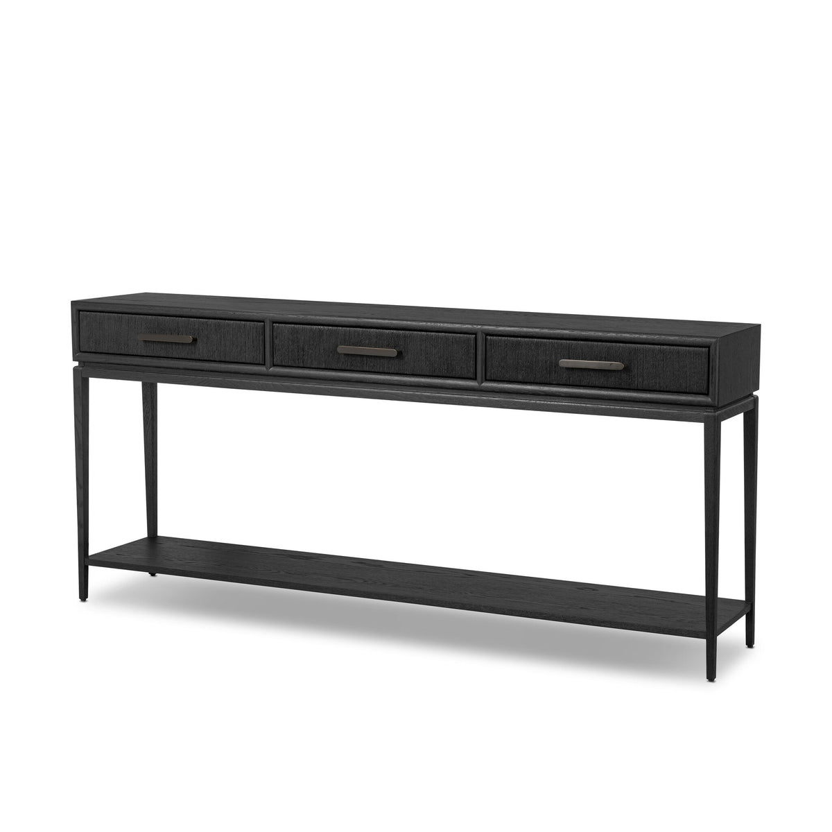 Rosenell Console Table - 78" - Black Oak Solid