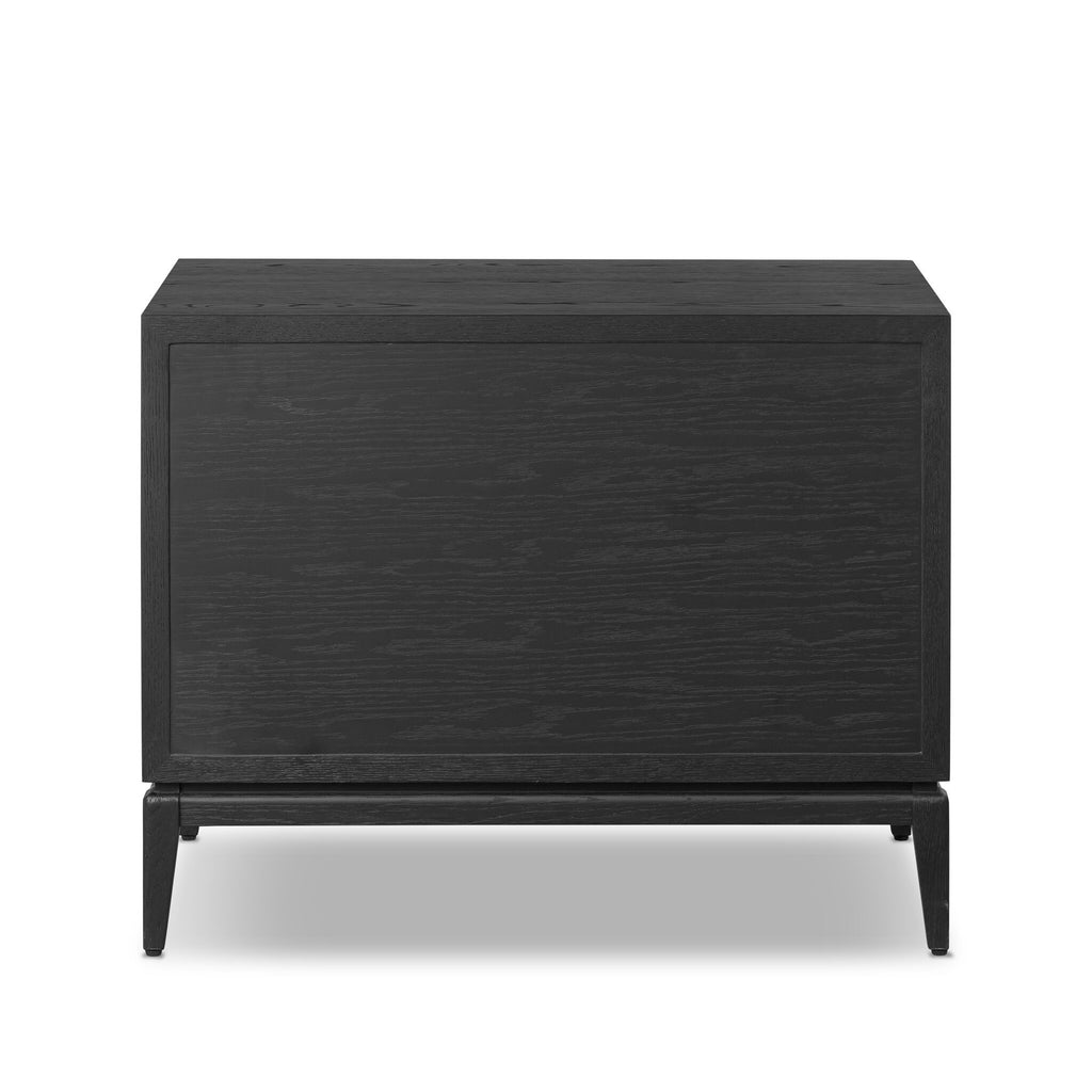 Rosenell Open Nightstand - Black Oak Veneer