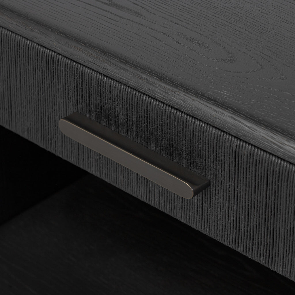 Rosenell Open Nightstand - Black Oak Veneer
