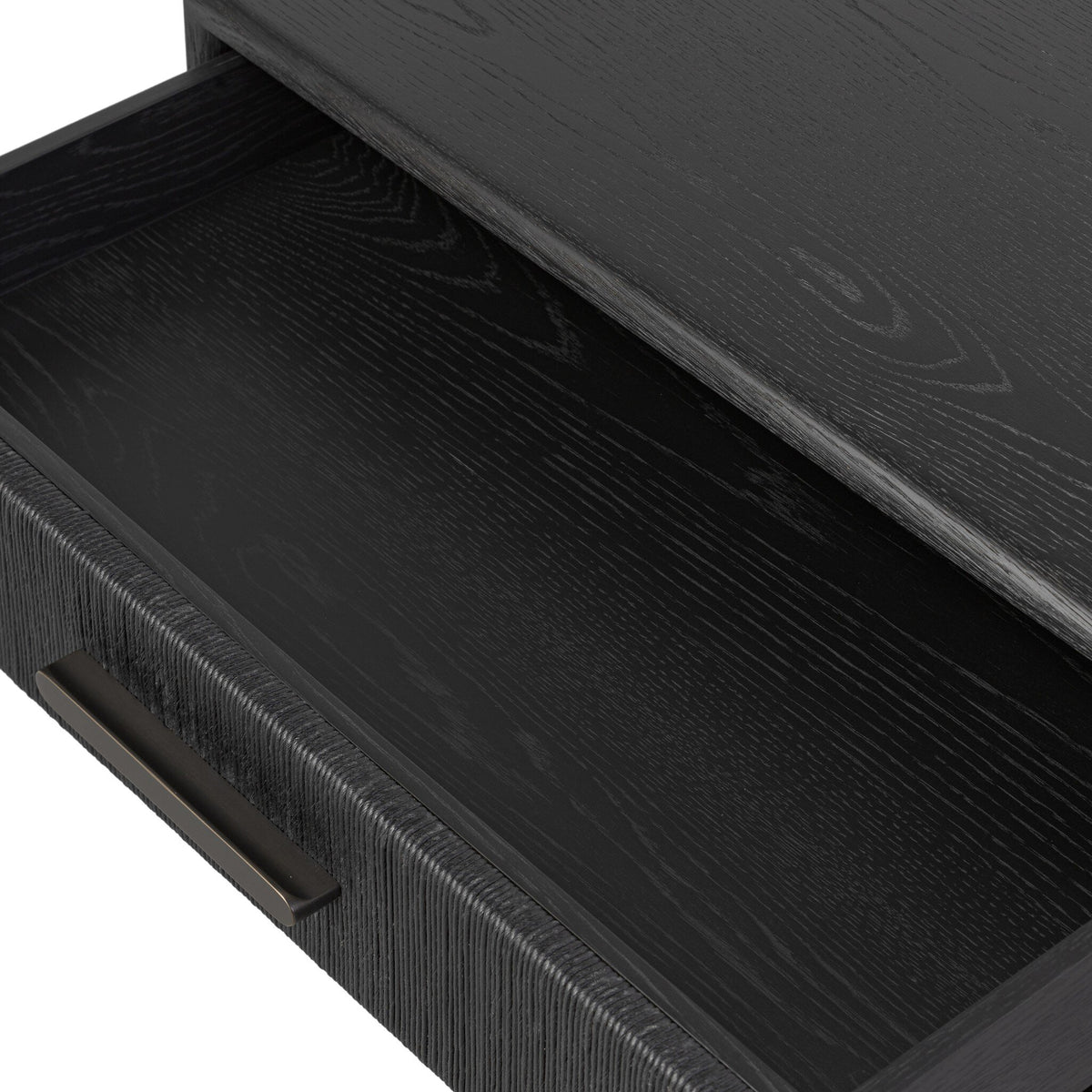 Rosenell Open Nightstand - Black Oak Veneer