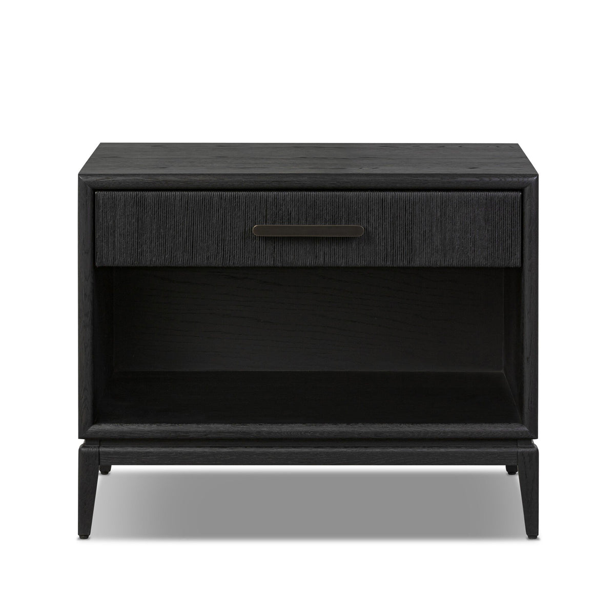 Rosenell Open Nightstand - Black Oak Veneer