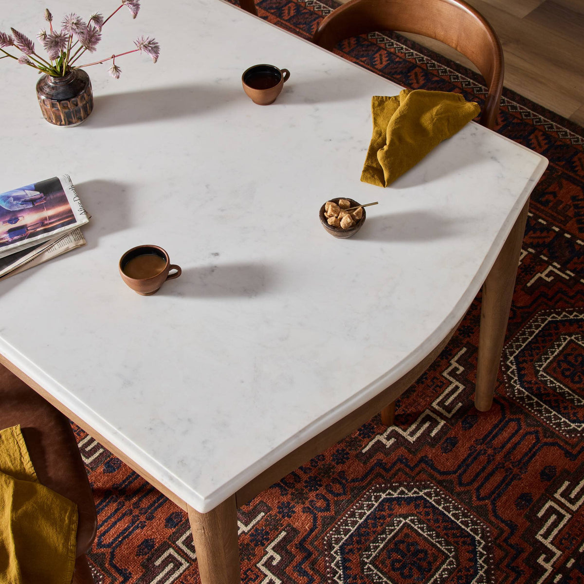 Lison Dining Table - White Marble