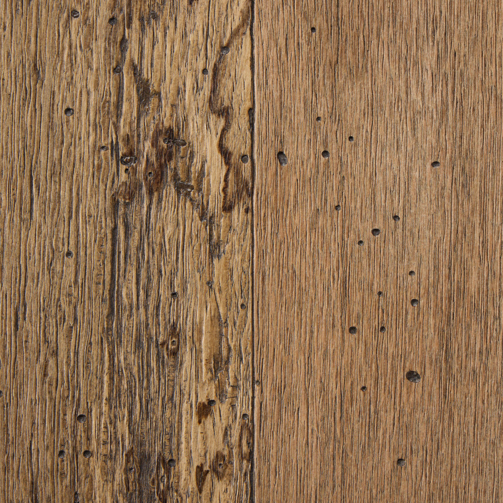 Abaso Round Coffee Table - Rustic Wormwood Oak