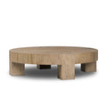 Abaso Round Coffee Table - Rustic Wormwood Oak