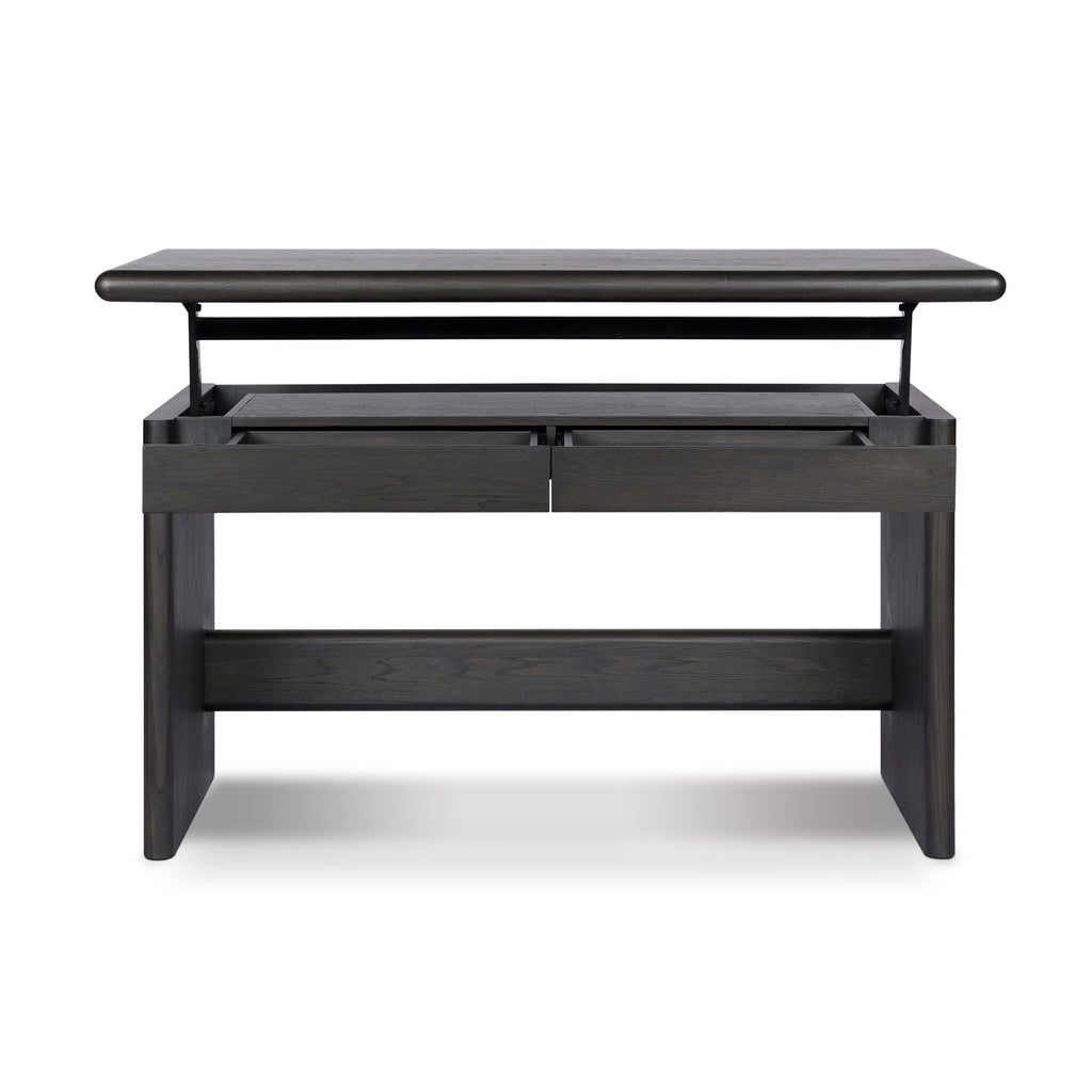Denton Standing Desk - Smoked Black Sungkai Veneer