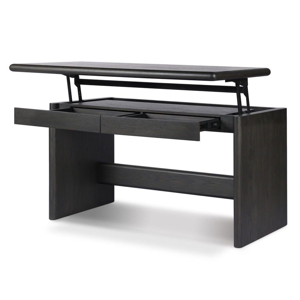 Denton Standing Desk - Smoked Black Sungkai Veneer