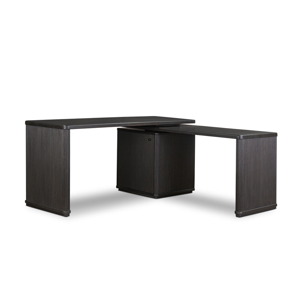 Weston Rotating Desk - Black Parawood