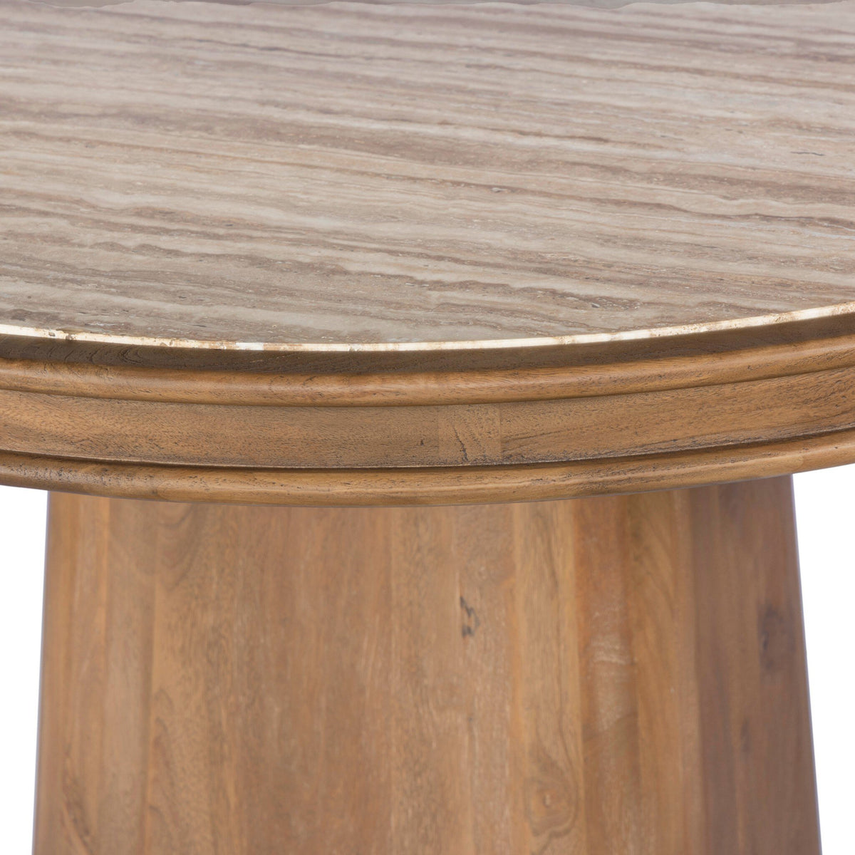 Bourne Dining Table - Light Beige Travertine