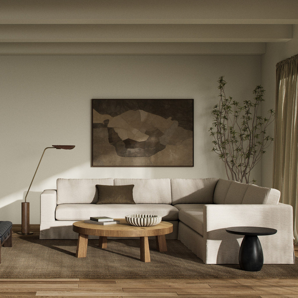 Tovana 3 Piece Sectional - Crypton Nomad Snow