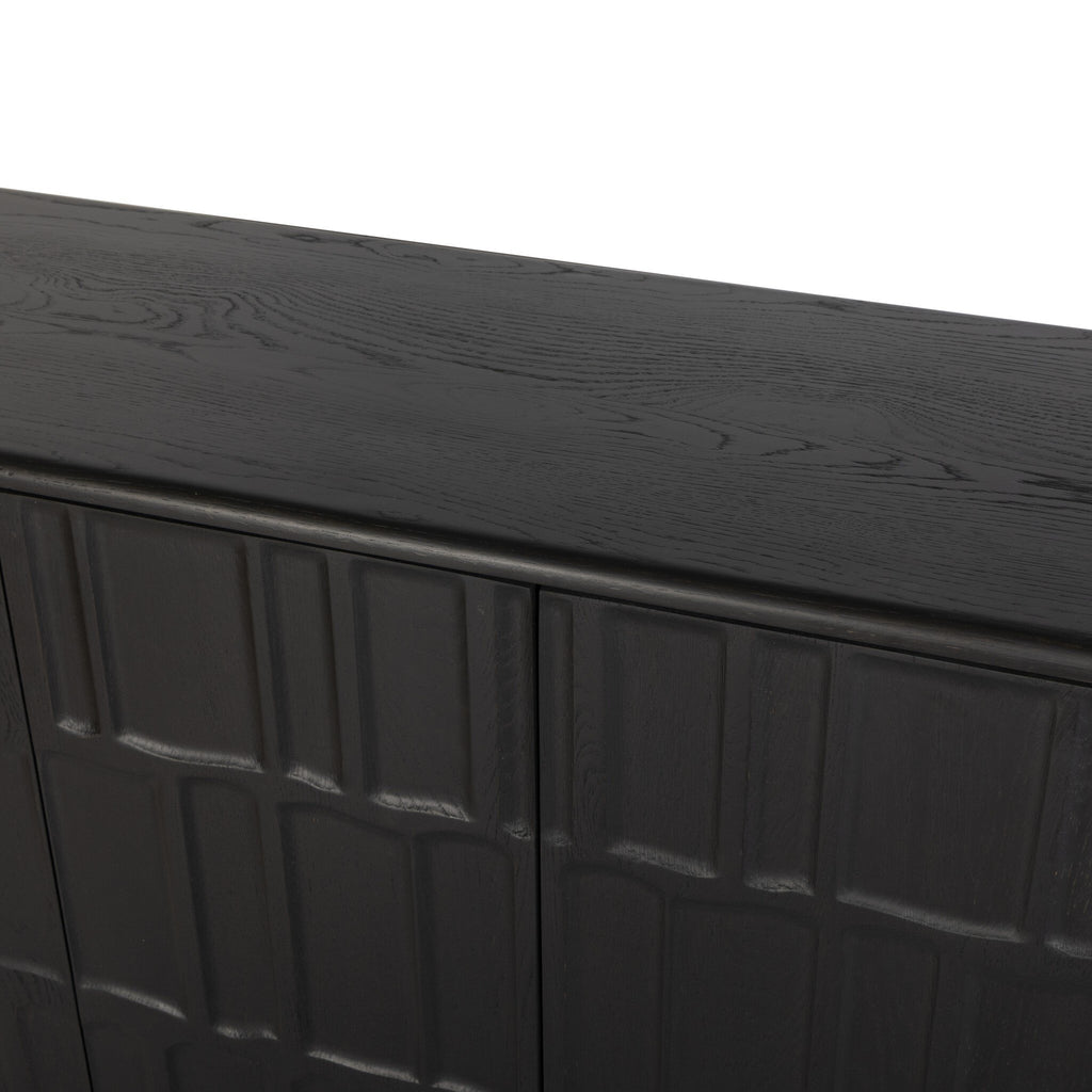 Ezri 4 Door Sideboard - Black Oak