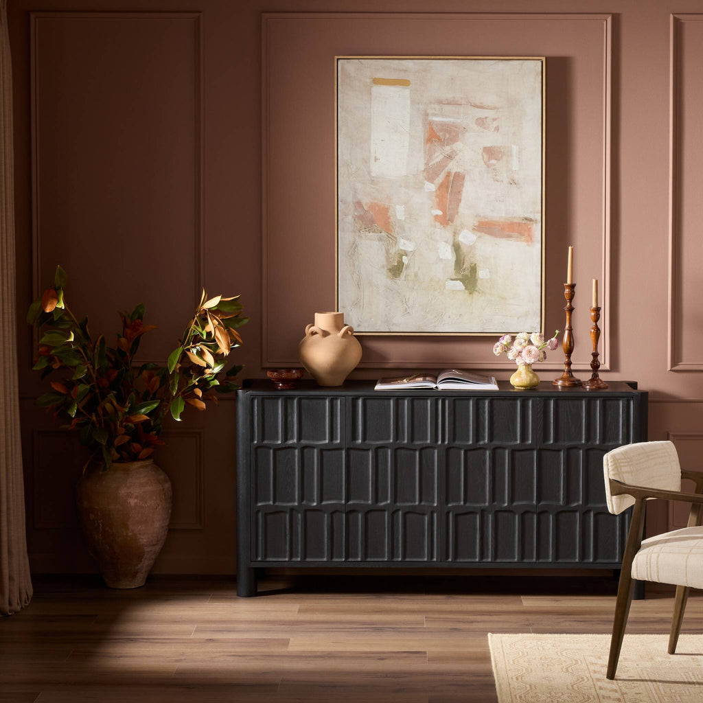 Ezri 4 Door Sideboard - Black Oak