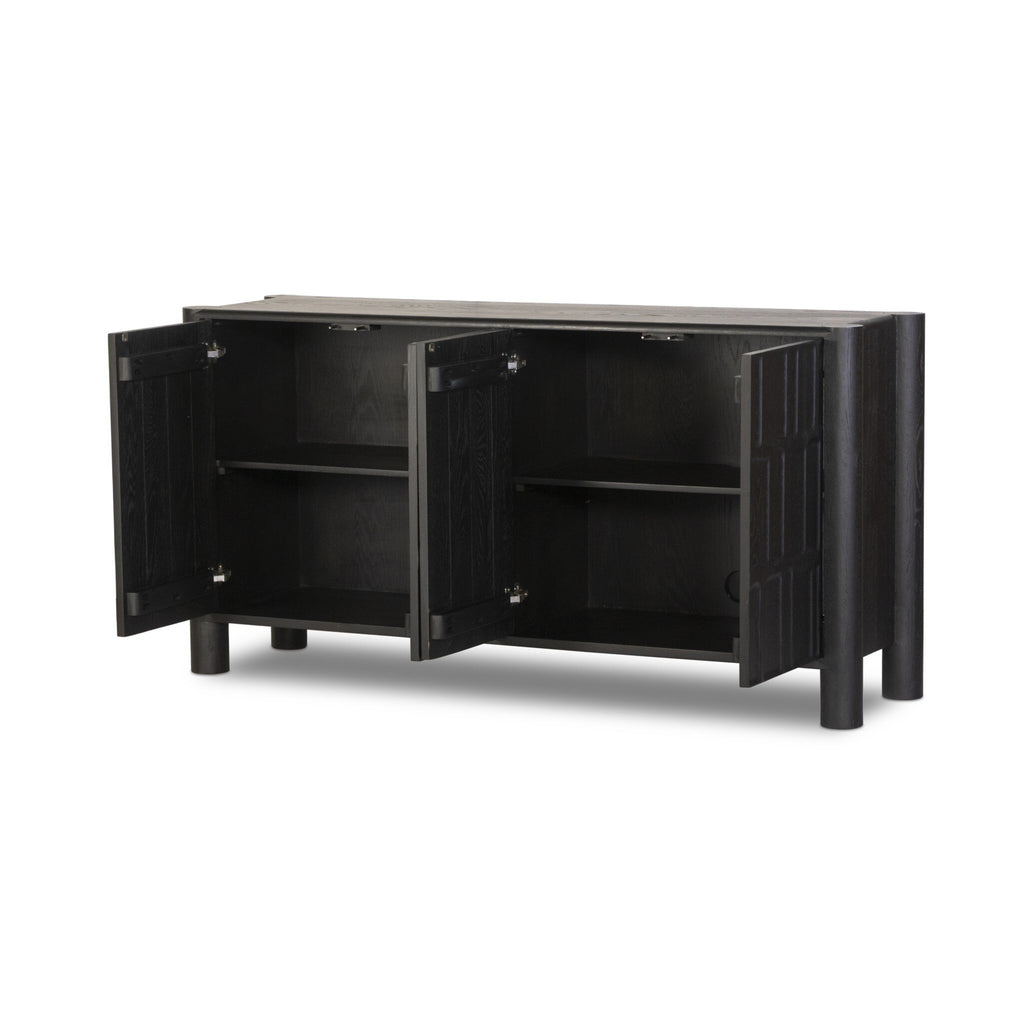 Ezri 4 Door Sideboard - Black Oak