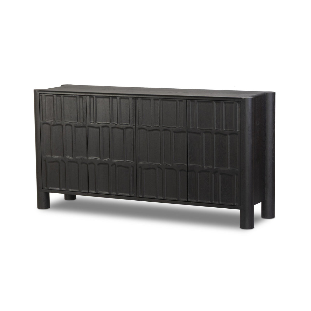 Ezri 4 Door Sideboard - Black Oak