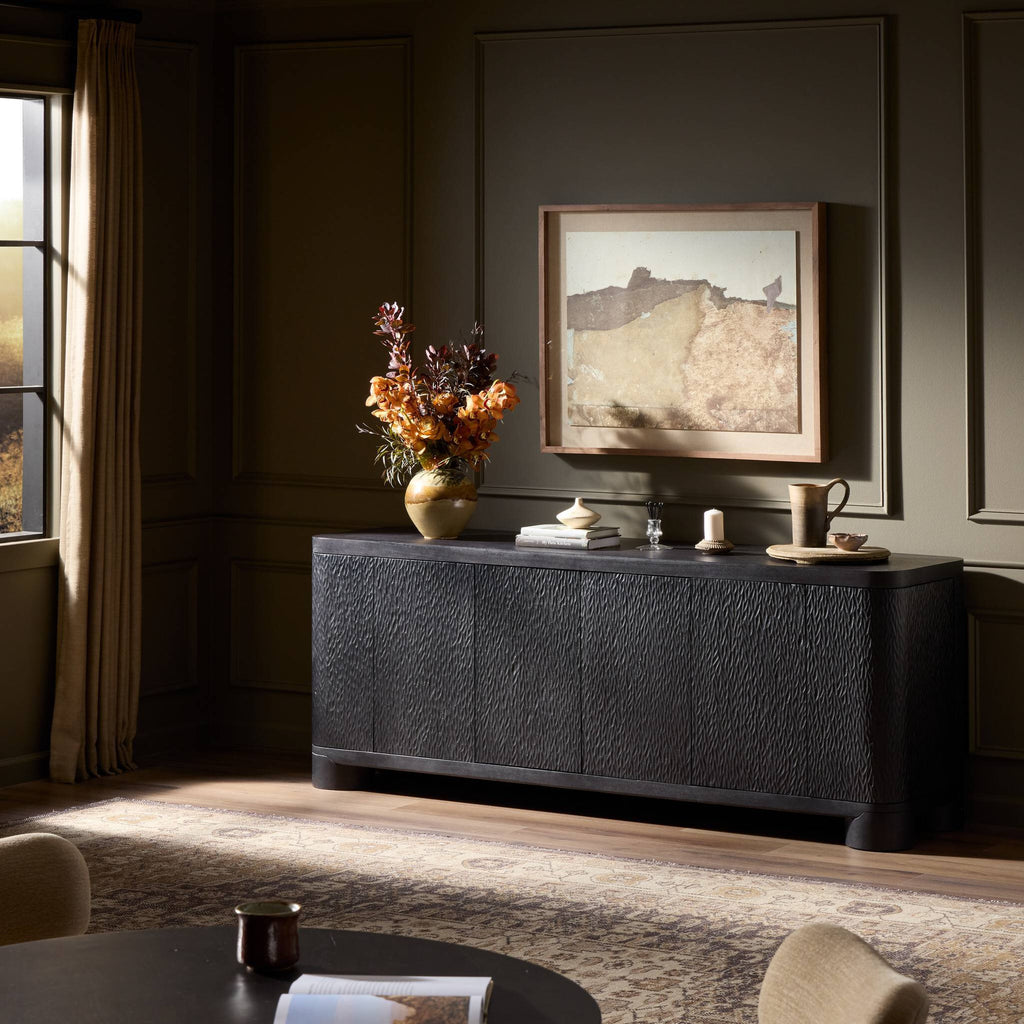 Shevall Sideboard - Black Wash