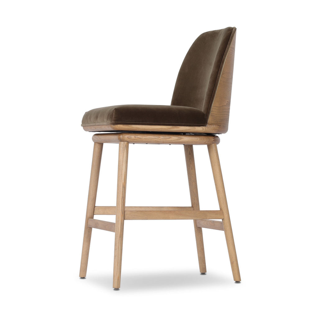 Camden Swivel Bar + Counter Stool - Surrey Mink