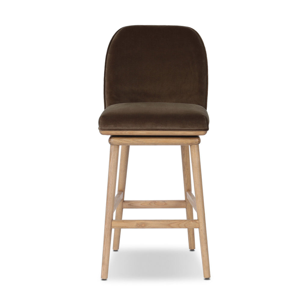 Camden Swivel Bar + Counter Stool - Surrey Mink