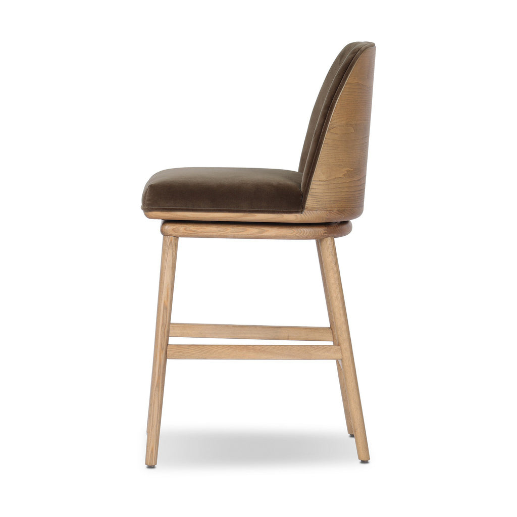 Camden Swivel Bar + Counter Stool - Surrey Mink