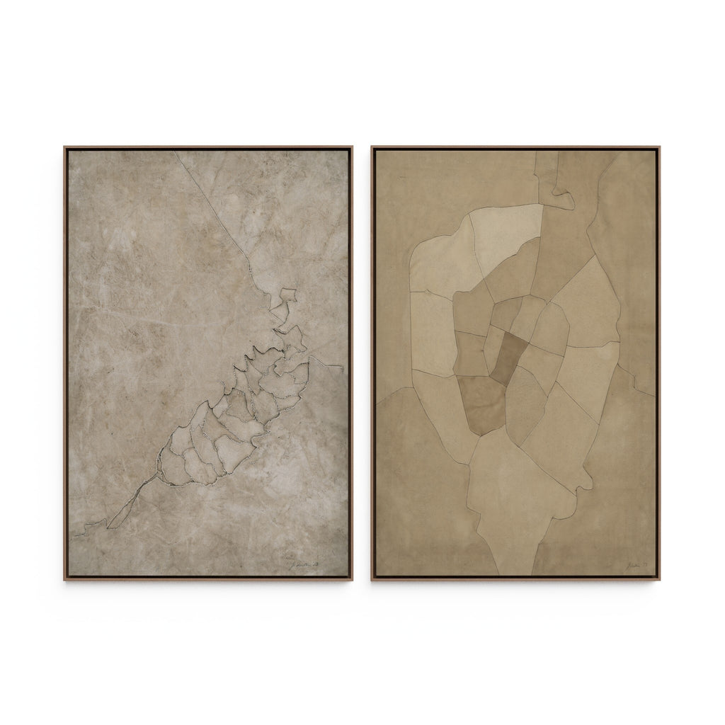 Pinecorn II Diptych by Kimmy Quillin - Vertical Grain White Oak Floater