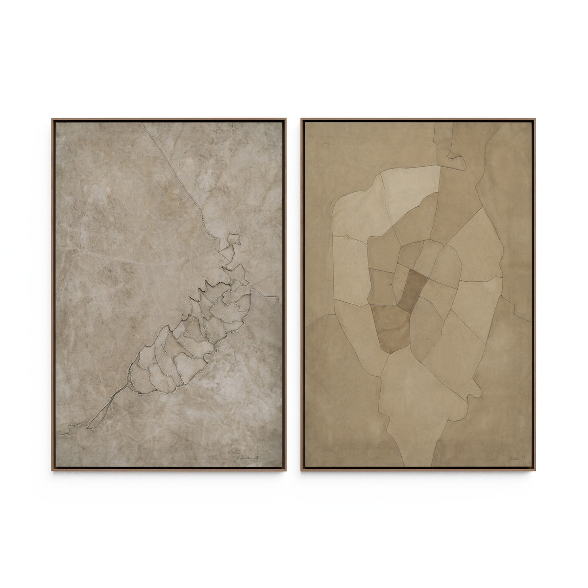 Pinecorn II Diptych by Kimmy Quillin - Vertical Grain White Oak Floater