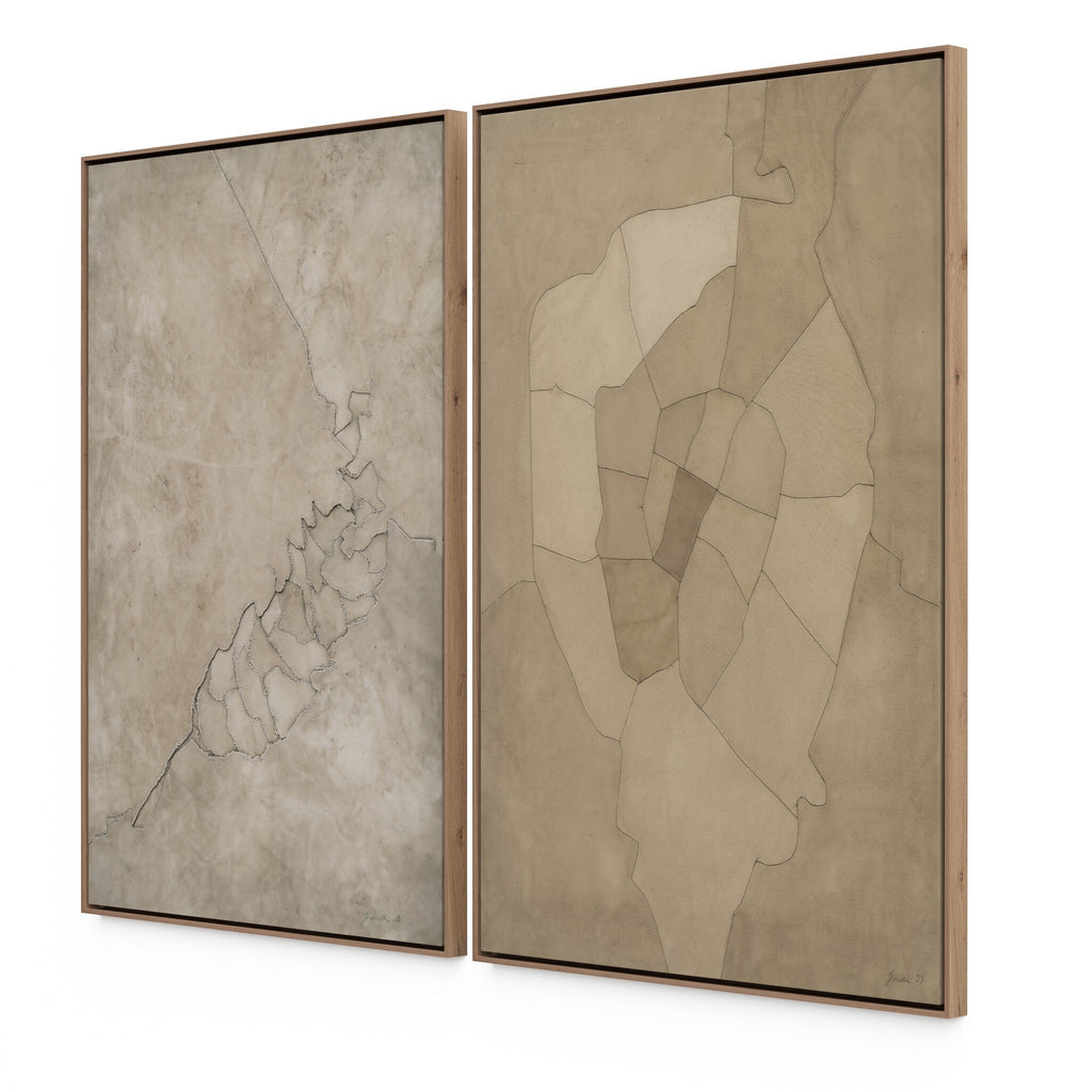 Pinecorn II Diptych by Kimmy Quillin - Vertical Grain White Oak Floater