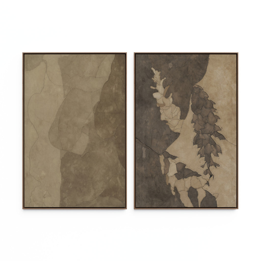 Pinecorn III Diptych by Kimmy Quillin - Vertical Grain White Oak Floater