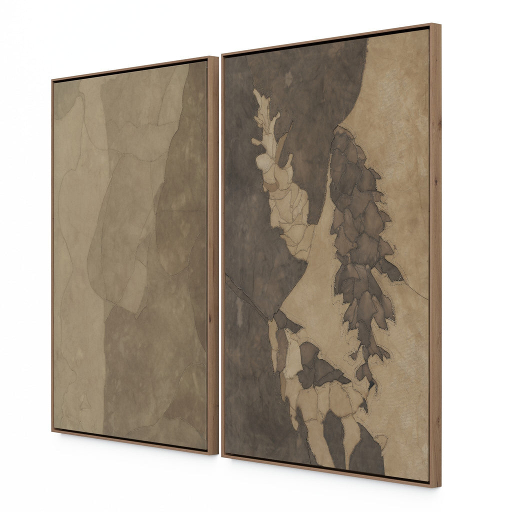 Pinecorn III Diptych by Kimmy Quillin - Vertical Grain White Oak Floater