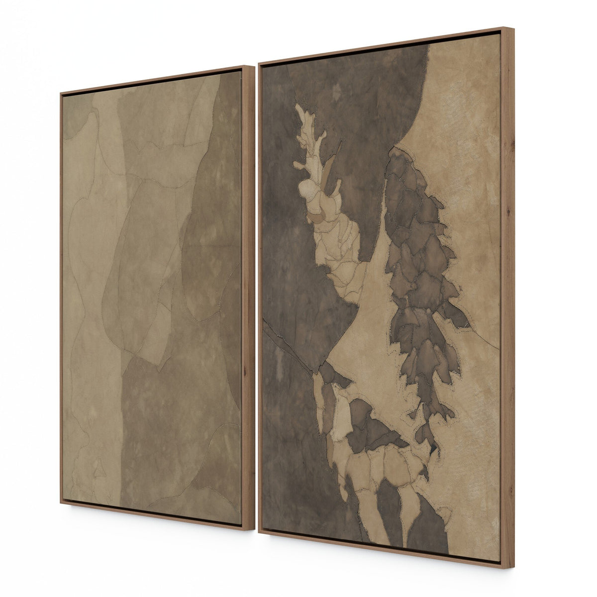 Pinecorn III Diptych by Kimmy Quillin - Vertical Grain White Oak Floater