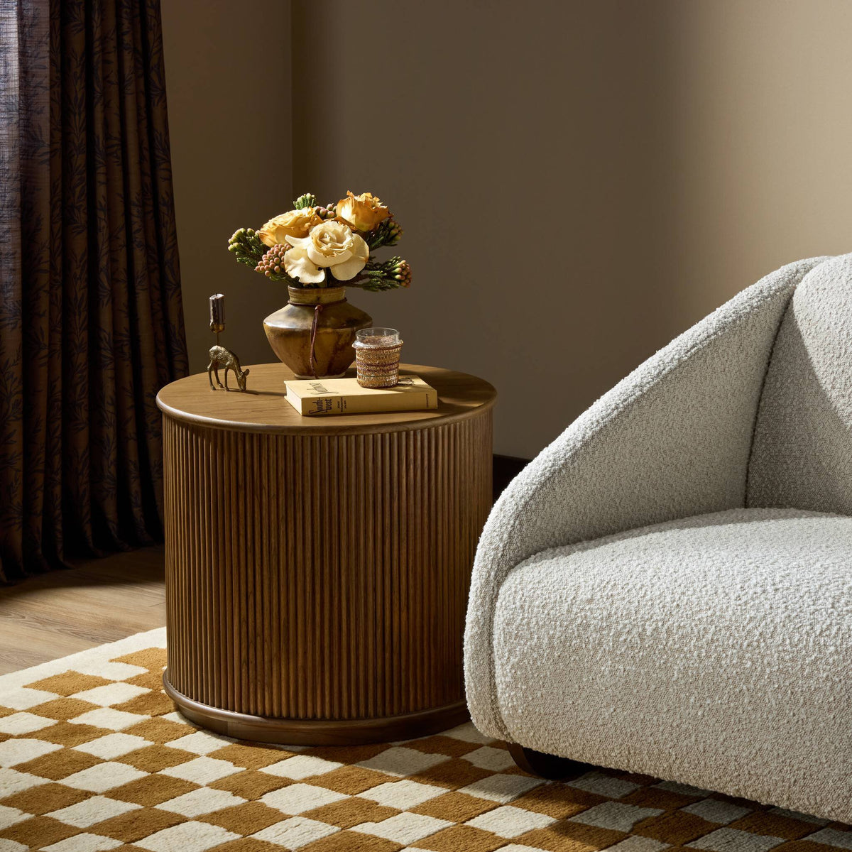 Ona End Table - Amber Mindi Veneer