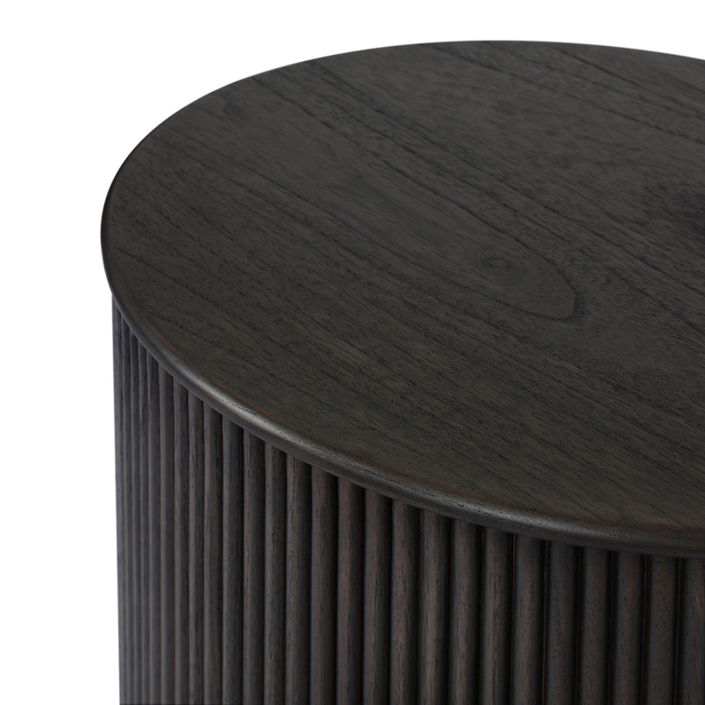 Ona End Table - Smoked Black Mindi Veneer