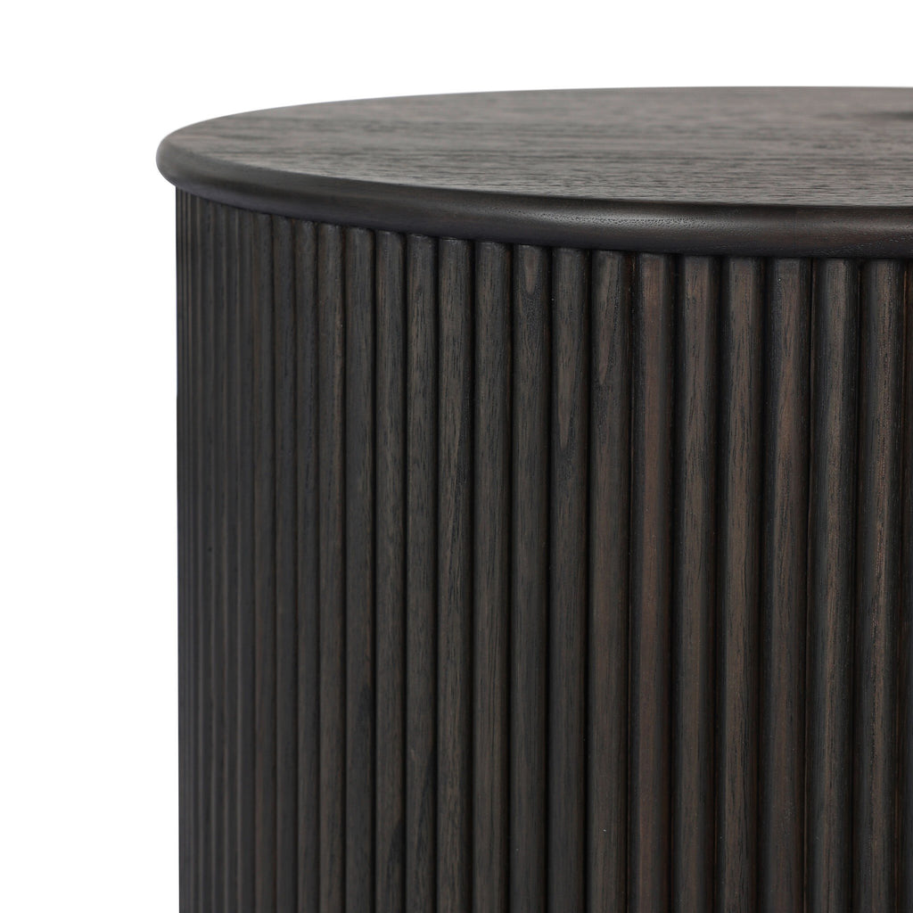 Ona End Table - Smoked Black Mindi Veneer