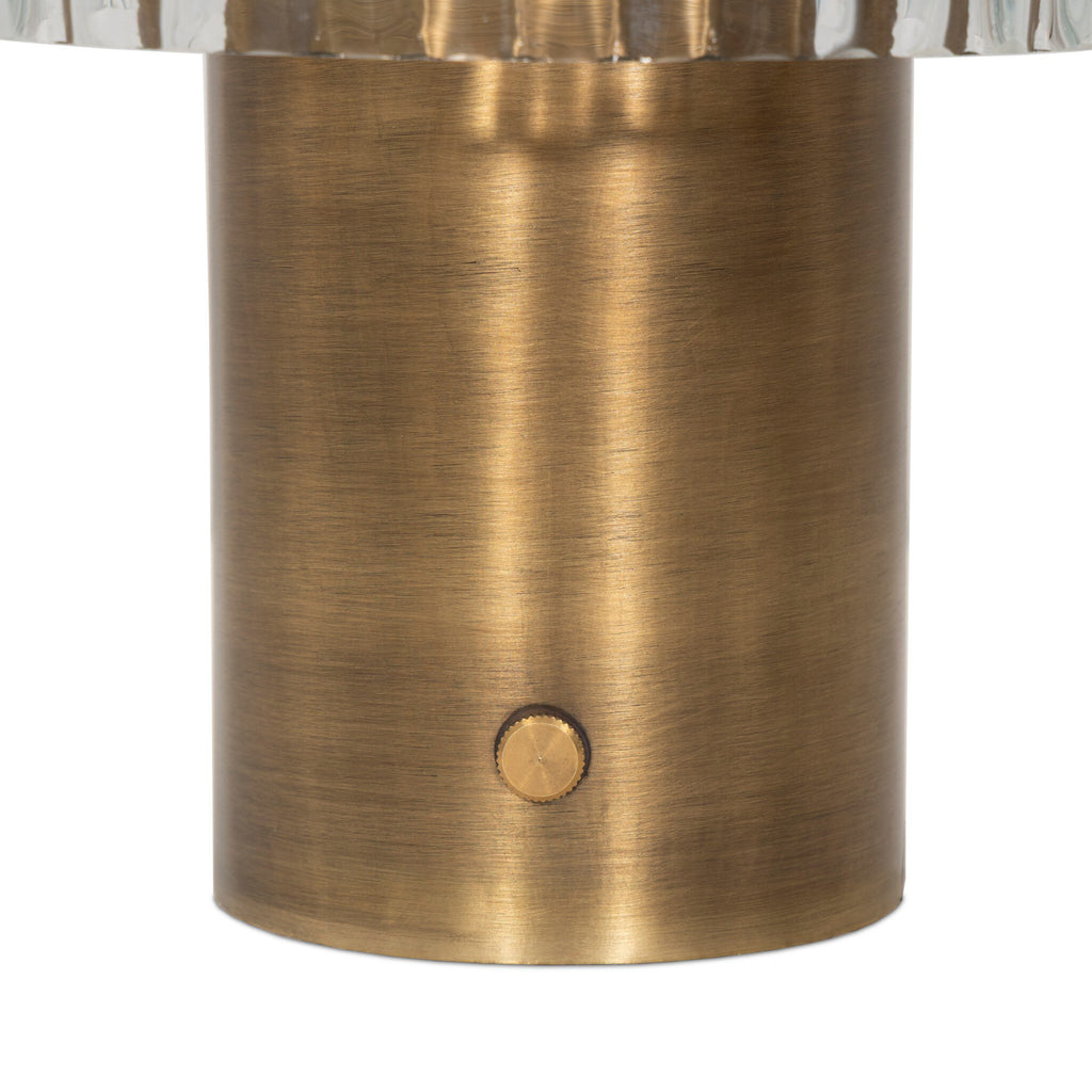 Nomi Cordless Table Lamp - Aged Antique Brass Iron
