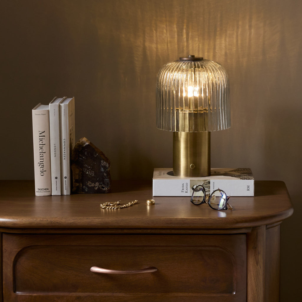Nomi Cordless Table Lamp - Aged Antique Brass Iron
