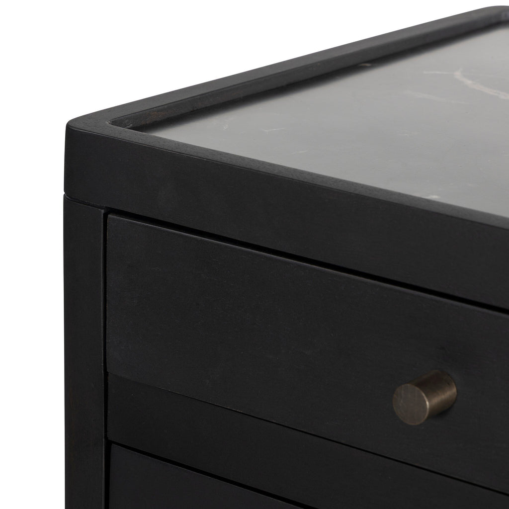 Santiago Bar Cabinet - Smoked Black Mango