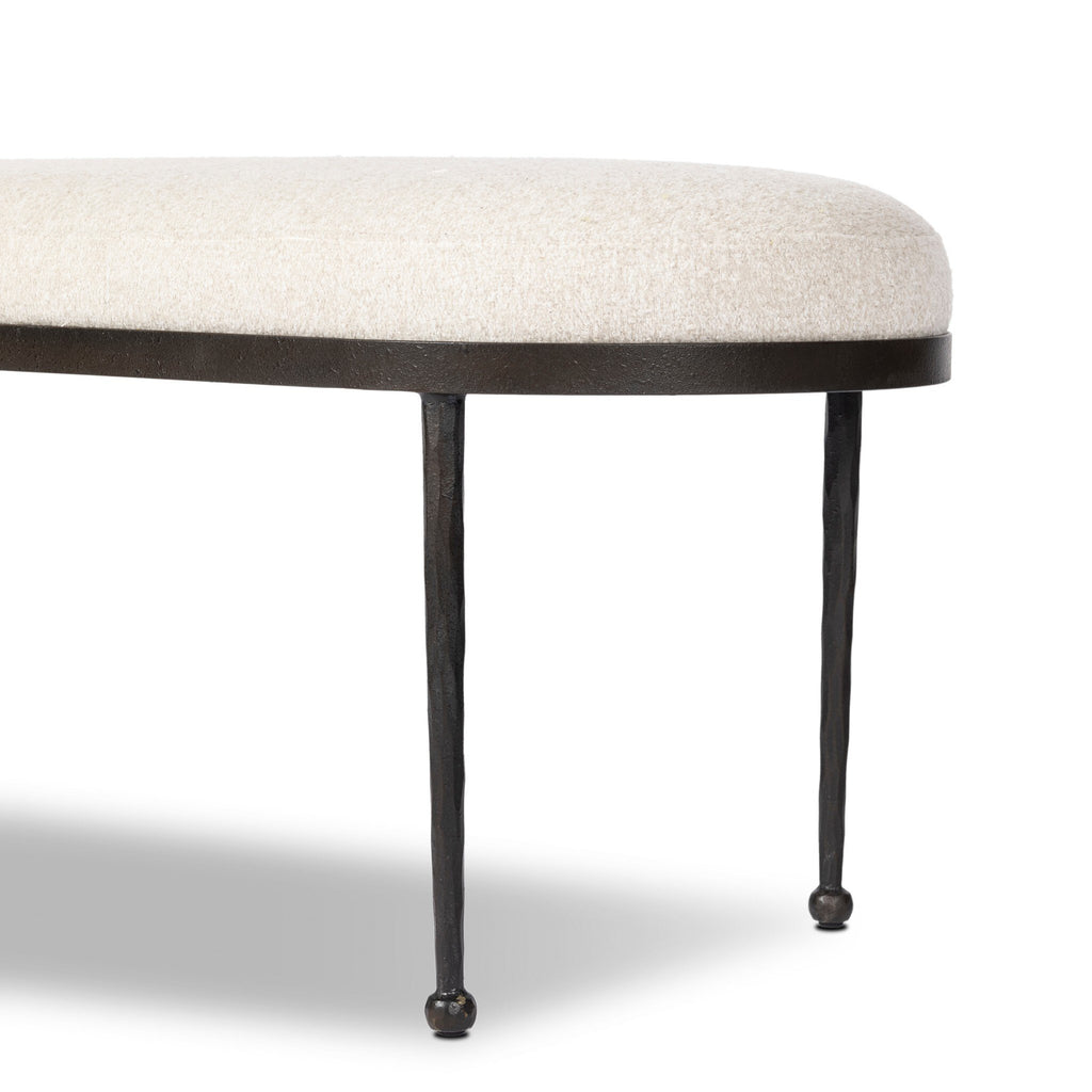 Corinne Accent Bench - Crete Pebble