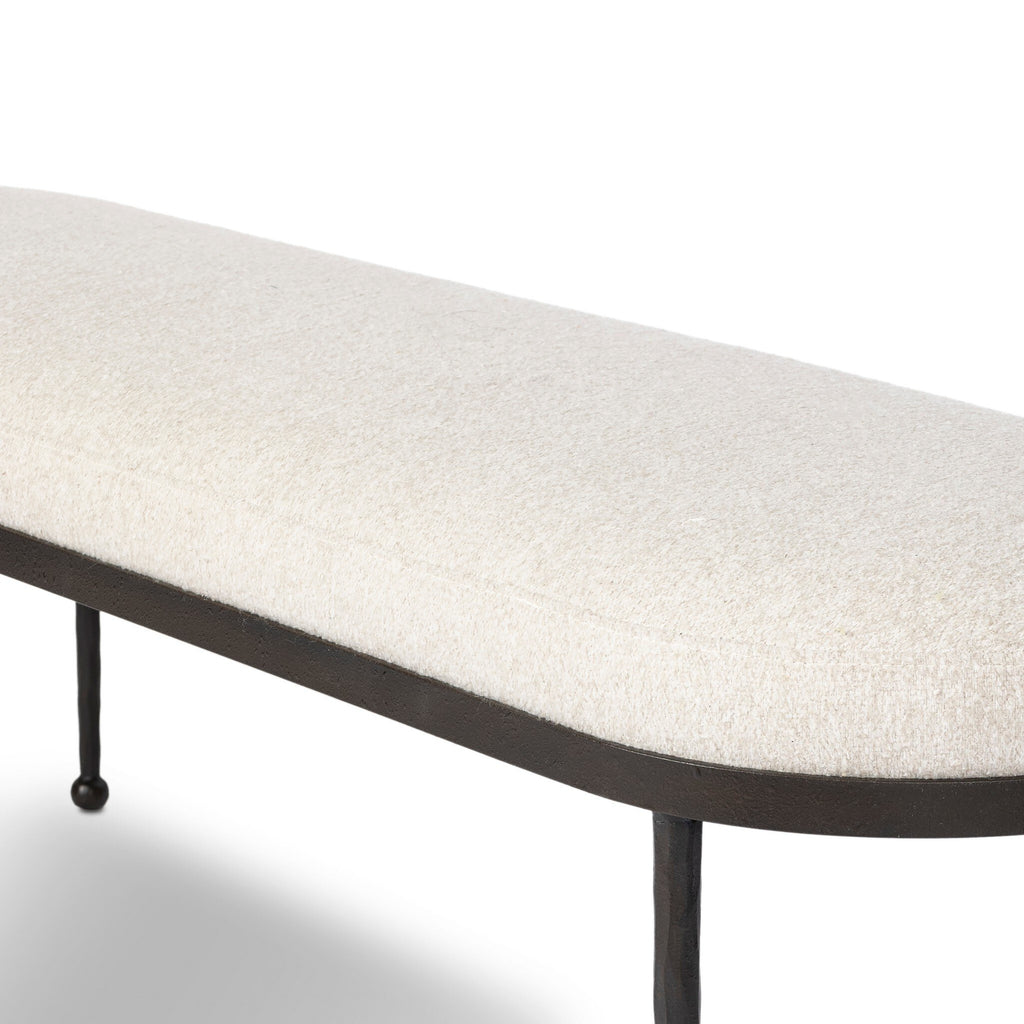 Corinne Accent Bench - Crete Pebble