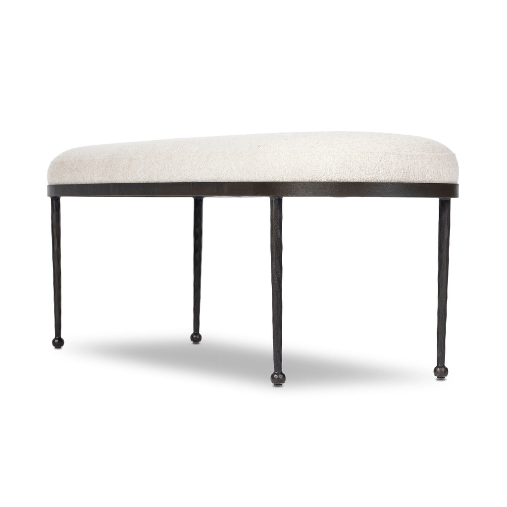 Corinne Accent Bench - Crete Pebble