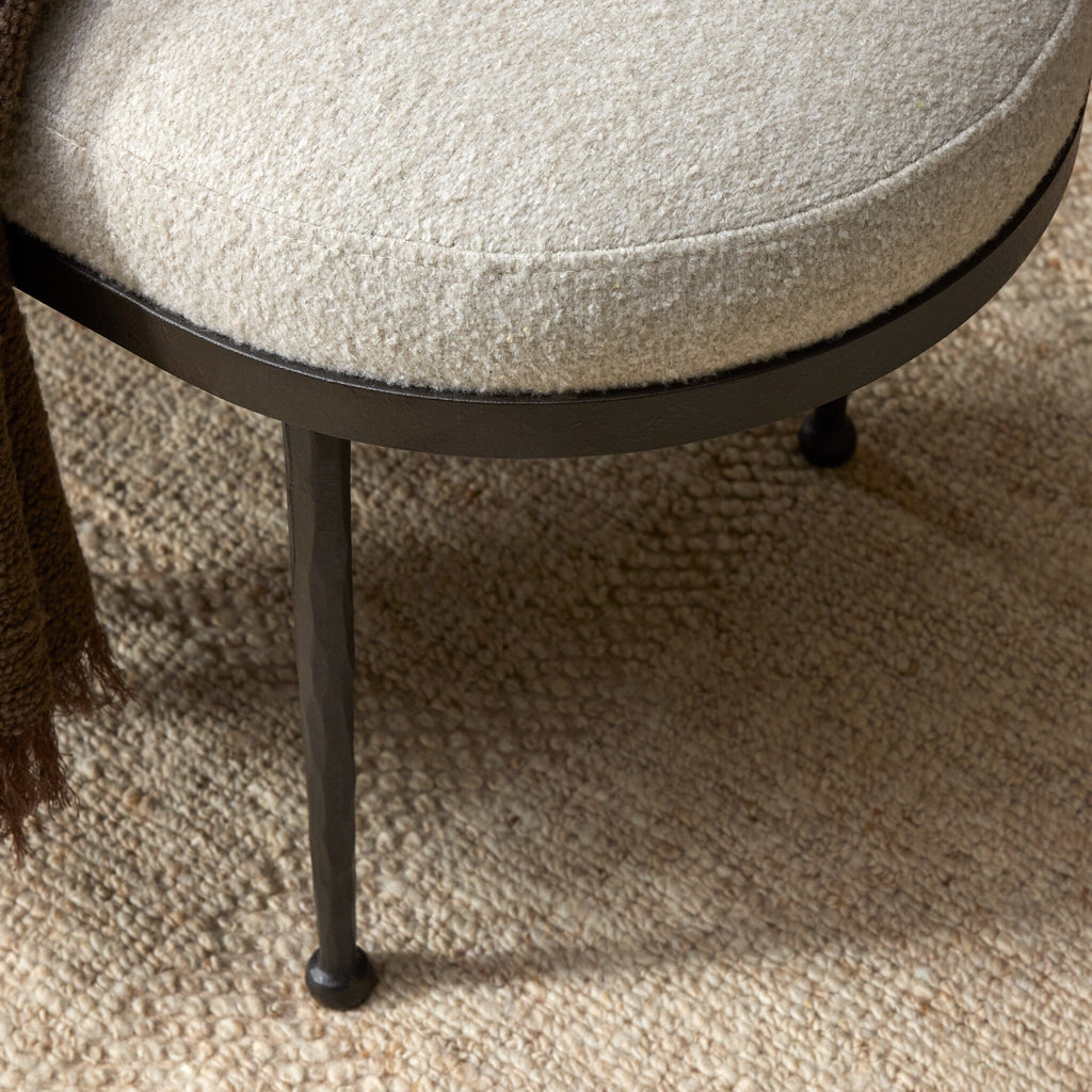 Corinne Accent Bench - Crete Pebble