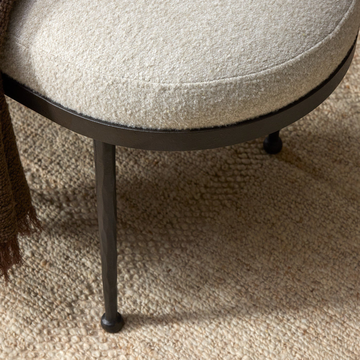 Corinne Accent Bench - Crete Pebble