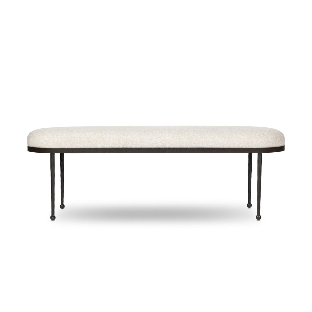Corinne Accent Bench - Crete Pebble