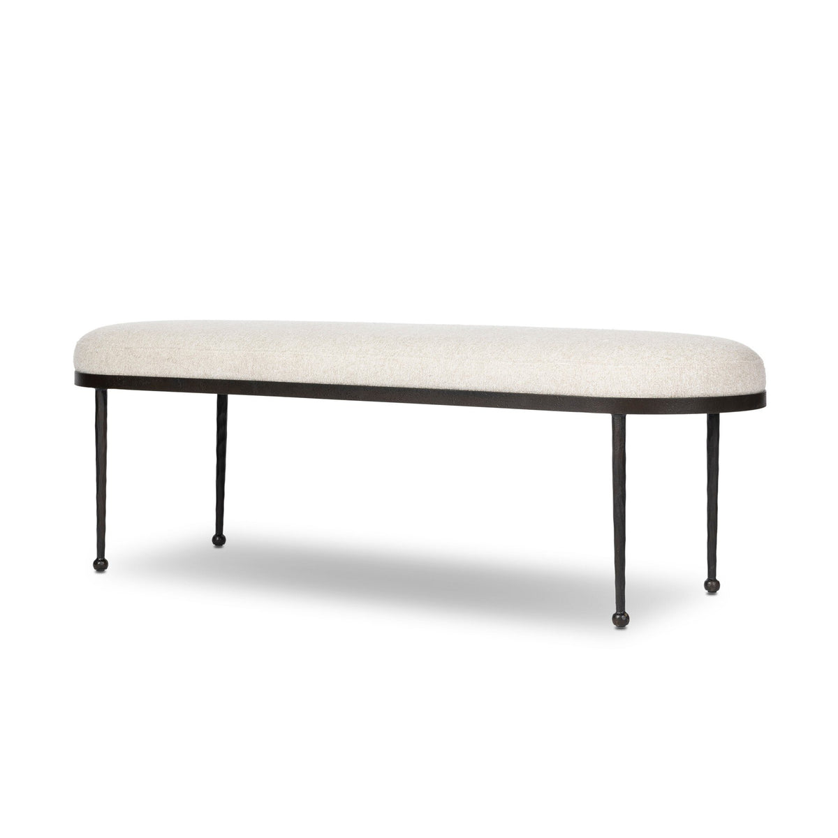 Corinne Accent Bench - Crete Pebble