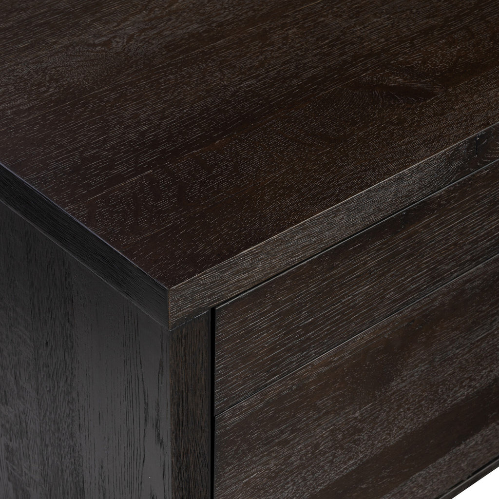 Noah Rotating Desk - Smoked Black Resawn Oak