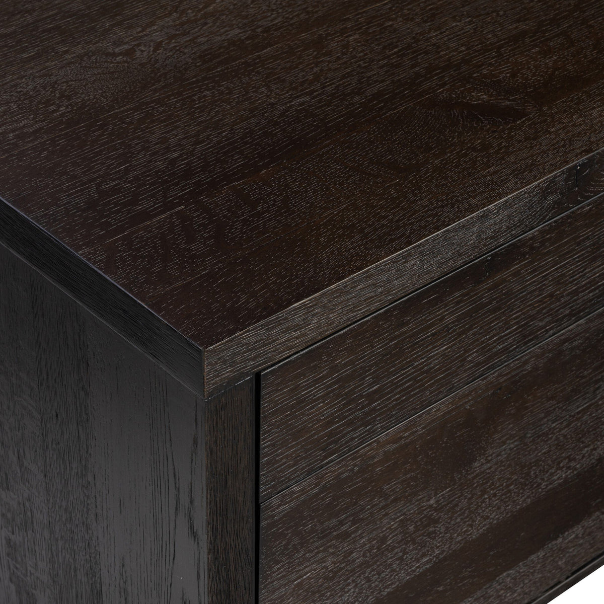 Noah Rotating Desk - Smoked Black Resawn Oak
