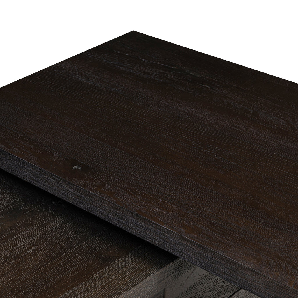 Noah Rotating Desk - Smoked Black Resawn Oak